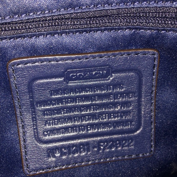 Blue and green Coach Tote - Picture 2 of 2